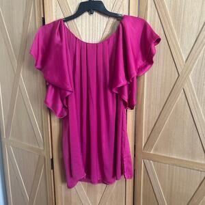 Hot Pink Ruffle Blouse
